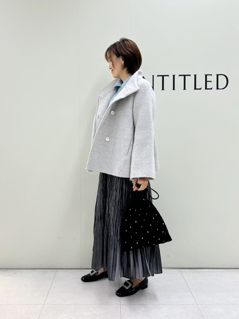 Mikiさんの「UNTITLED｜【エレガント／ミディアウター】ミックスヘリンボンコート」を使ったコーディネート