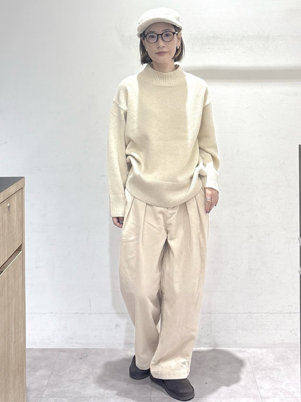 たけねぇさんの「OPAQUE.CLIP｜コーデュロイタックワイドパンツ【洗濯機OK】」を使ったコーディネート