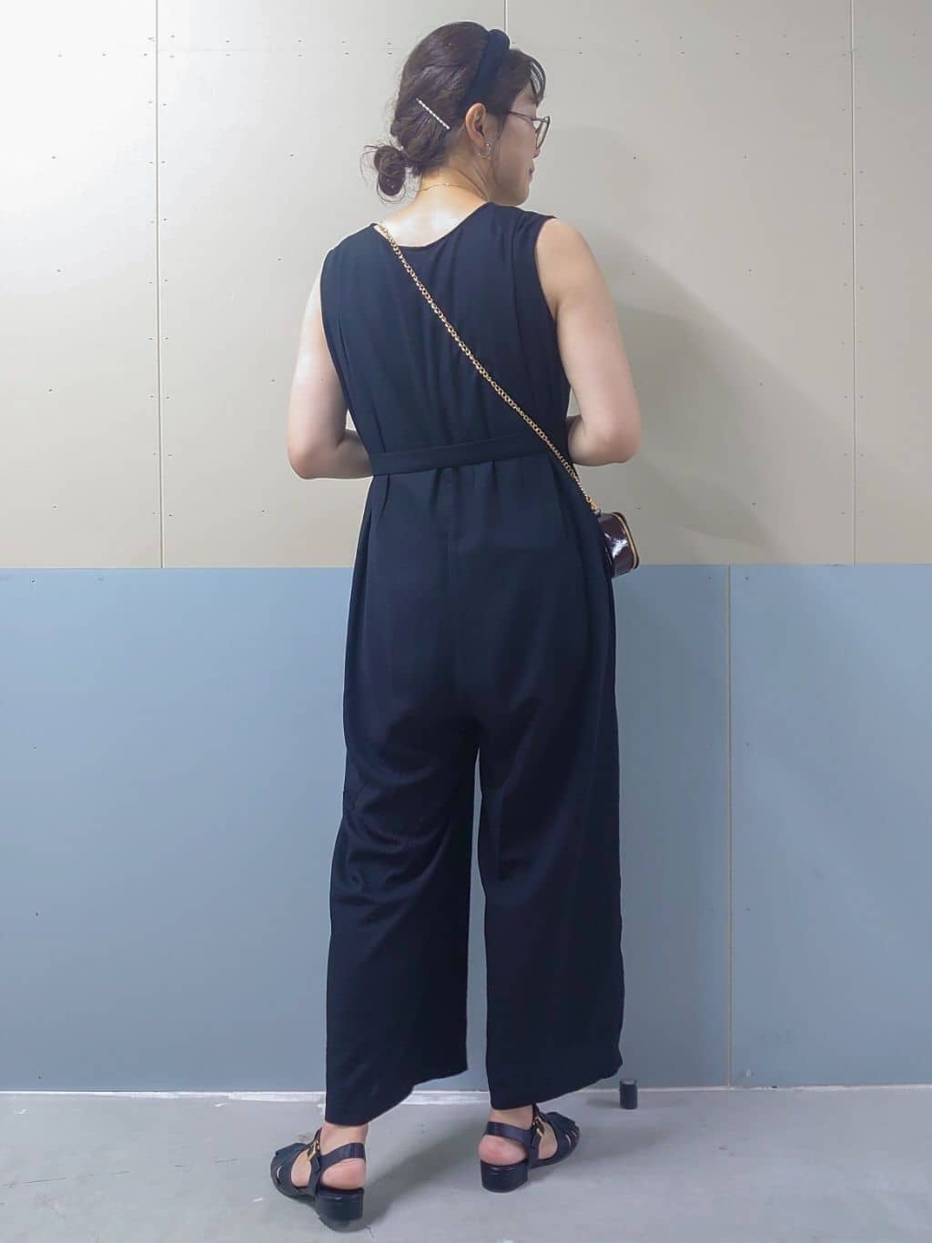 minamiさんの「OPAQUE.CLIP｜《Can Cam掲載》麻混ベルト付きオールインワン【洗濯機洗い可】」を使ったコーディネート