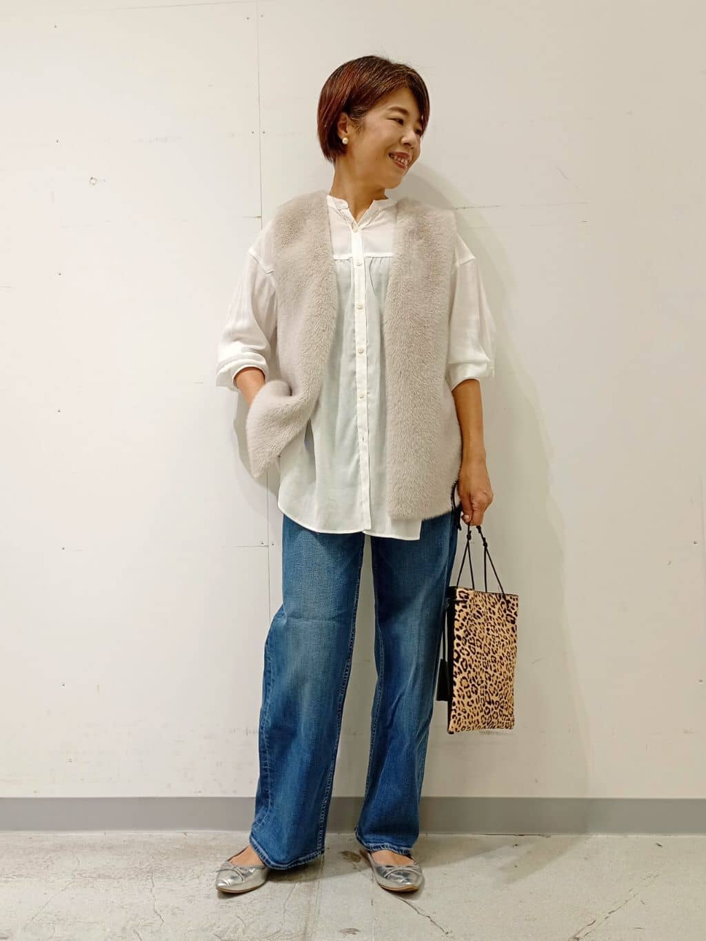 Kさんの「INDIVI｜ミンク調フェイクファージレ」を使ったコーディネート