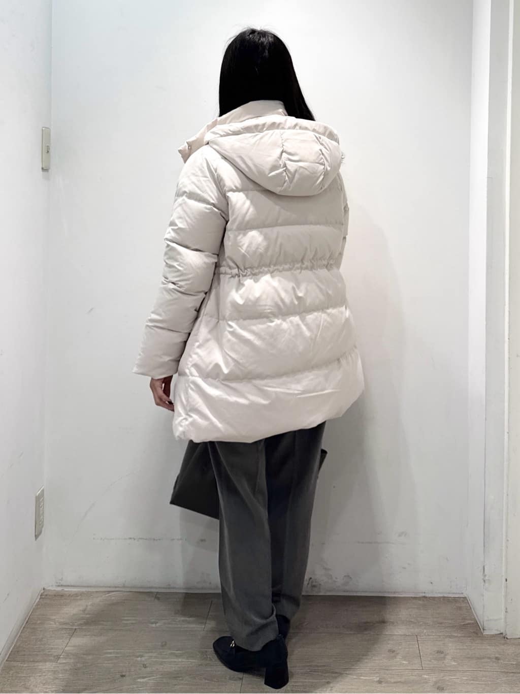 yuicciさんの「OPAQUE.CLIP｜KAWADAダウンドロストミドルコート【撥水／洗濯機OK／2WAY／静電気防止裏地】《XS～3L》」を使ったコーディネート
