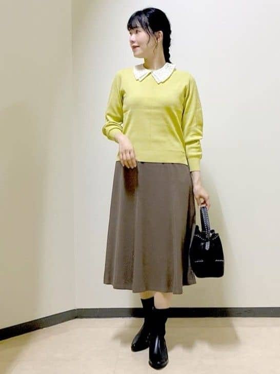  beni_gingerさんの「Reflect｜【選べる6色／長く着られる◎】ボートネックニット」を使ったコーディネート