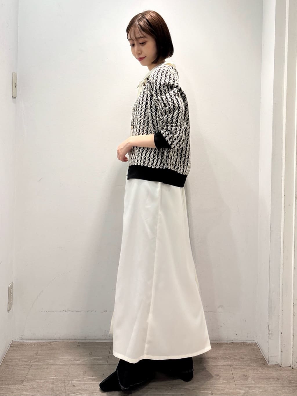 ぶまりんさんの「OPAQUE.CLIP｜【es】ダブルポケットロングシャツワンピース【洗濯機OK】」を使ったコーディネート