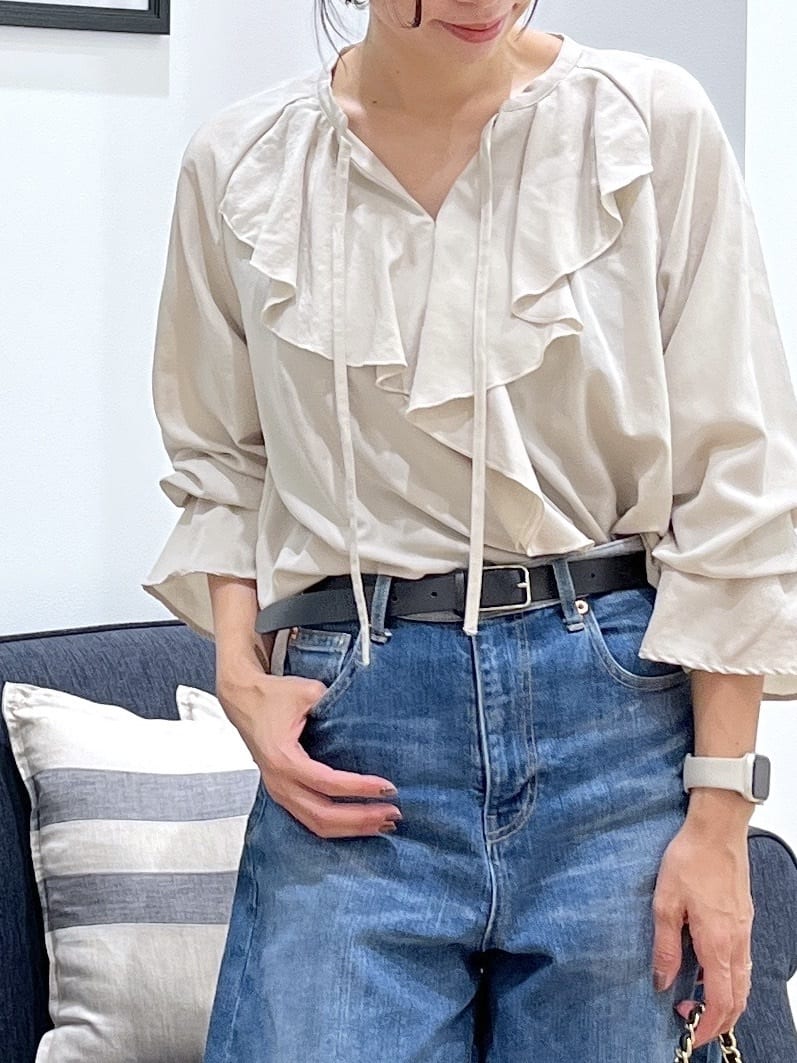 canaさんの「Dessin｜【洗える】デニムカーブパンツ」を使ったコーディネート