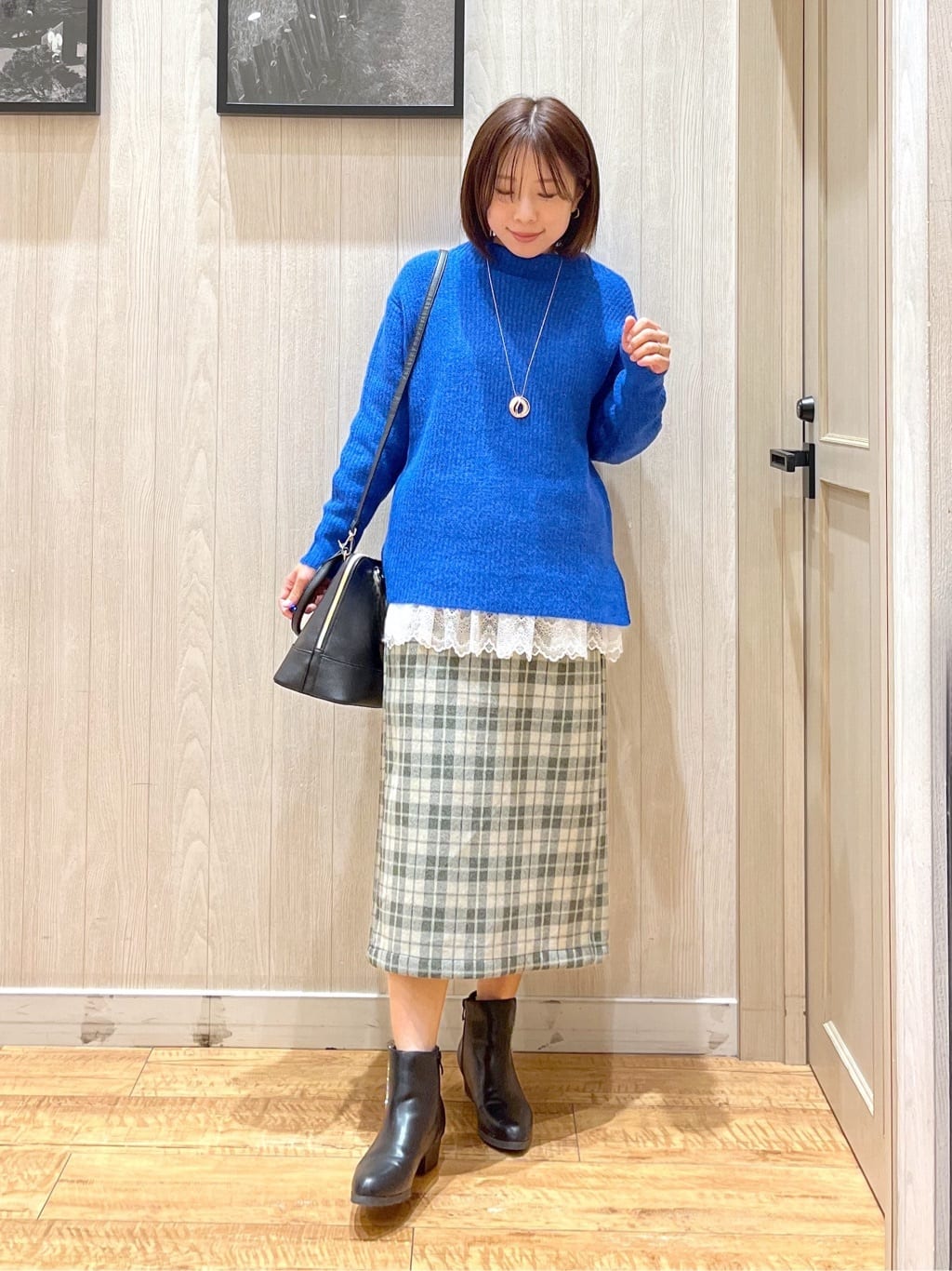 shirayuuuさんの「SHOO･LA･RUE｜【S-LL/洗濯機可】ふわふわが魅力 ハイネックニットプルオーバー」を使ったコーディネート