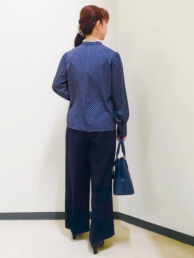 花さんの「Reflect｜【SS-4Lサイズ】ドットプリントブラウス」を使ったコーディネート