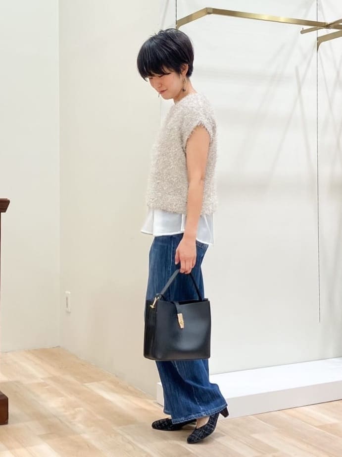 Keiさんの「grove｜裾切替レイヤードタンク」を使ったコーディネート
