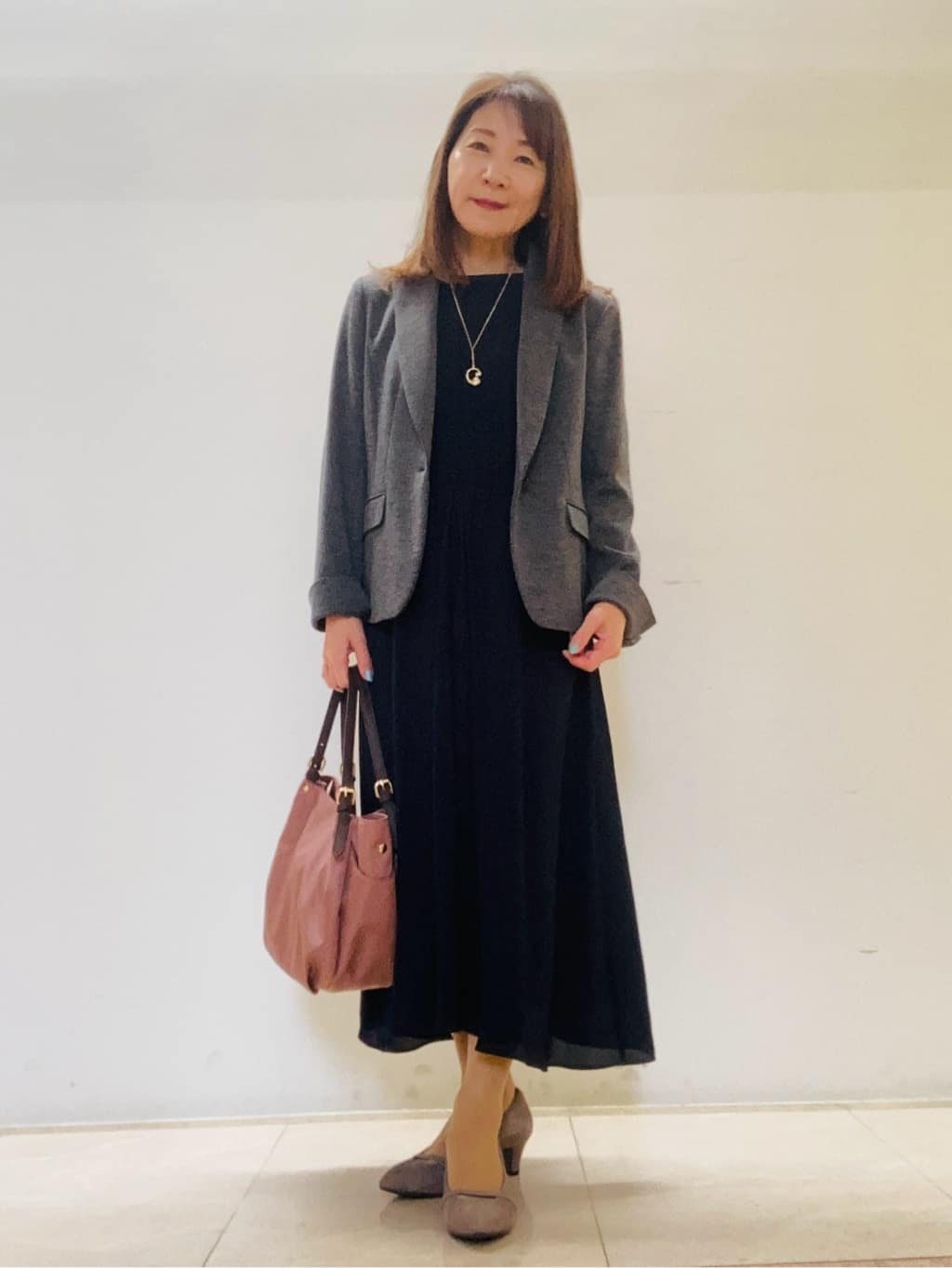 kurodaさんの「Reflect｜【吸水速乾／防しわ】シルキープリーツワンピース」を使ったコーディネート