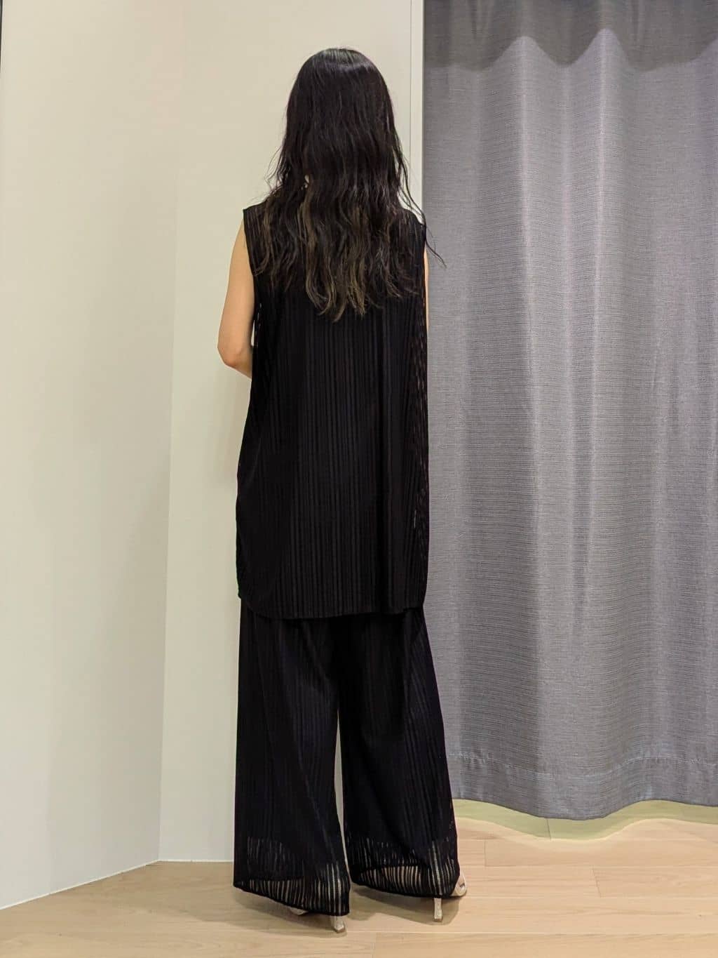 miiさんの「INDIVI｜【洗える／セットアップ可能】ラッセルチュニック」を使ったコーディネート