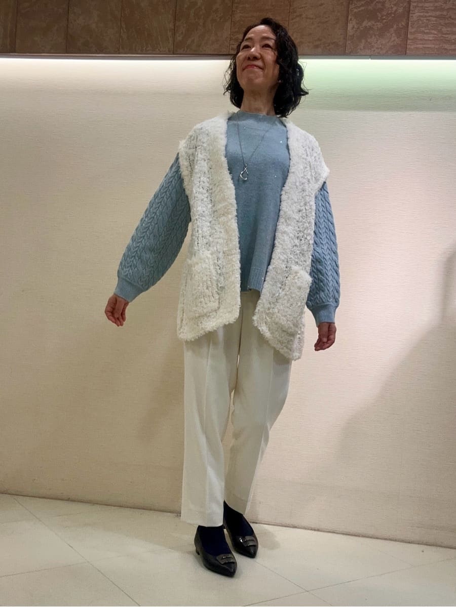 Kouさんの「Reflect｜【一枚で着映え◎／ゆったりシルエット】ラメ&times;スパンコールウール混ニット」を使ったコーディネート