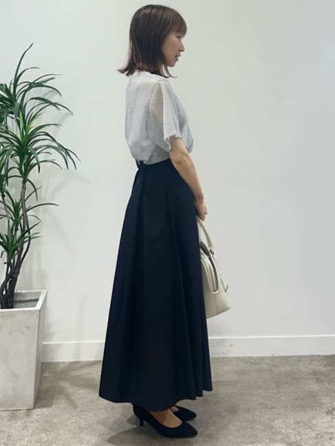 Miwaさんの「UNTITLED｜【洗える】ラメシアーTシャツ」を使ったコーディネート
