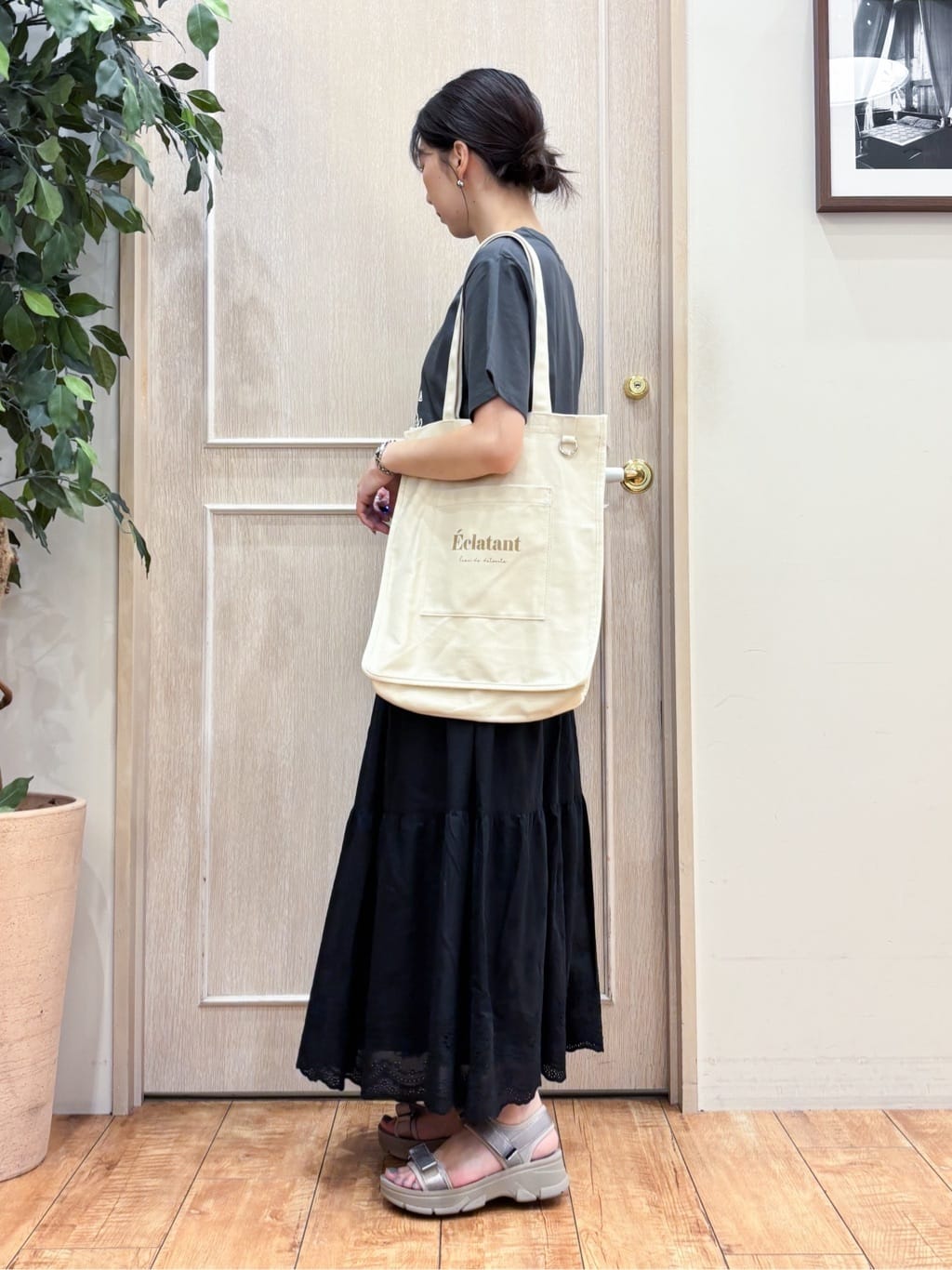 なみさんの「SHOO･LA･RUE｜【PEANUTS】ひんやりTシャツ」を使ったコーディネート