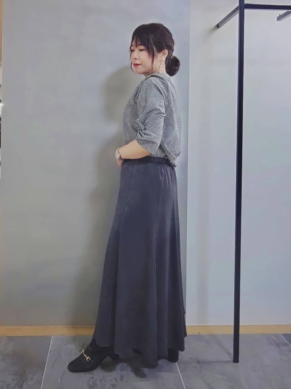 TOMOMIさんの「INDIVI｜ボアミドルバッグ」を使ったコーディネート