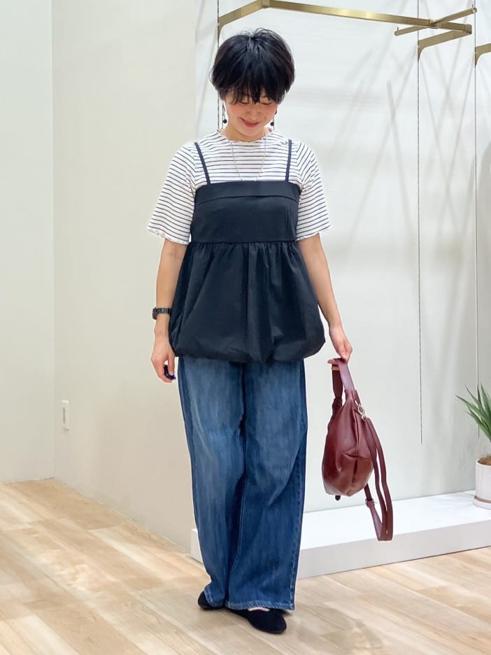 Keiさんの「grove｜スエードフリンジ巾着ショルダーバッグ」を使ったコーディネート