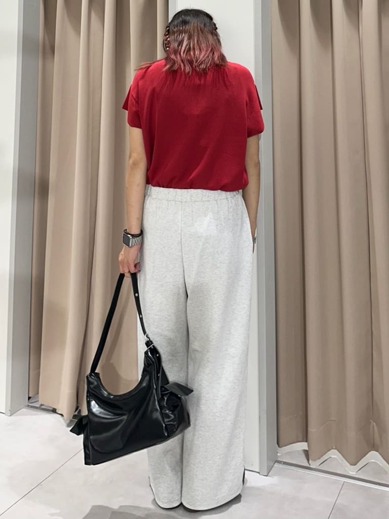 cottonさんの「THE SHOP TK｜さらさらフレアスリーブサマーニット【毛玉になりにくい/UV/洗濯機OK】」を使ったコーディネート