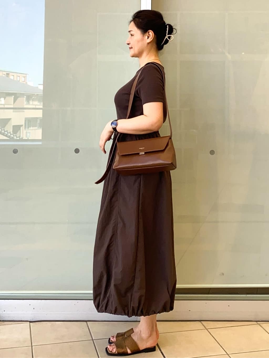 Jeanさんの「OPAQUE.CLIP｜2WAYスピンドル使いドッキングワンピース【洗濯機洗い可】」を使ったコーディネート