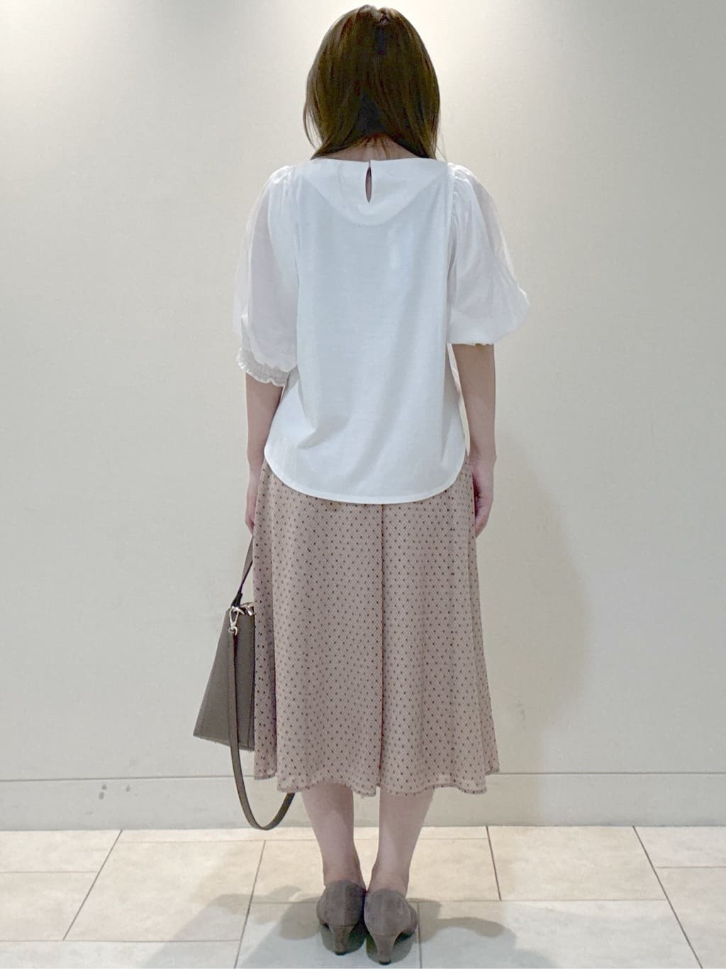 S&auml;K&iuml;さんの「Reflect｜【マシンウォッシュ可／セットアップ可】コツキ柄プリントフレアスカート」を使ったコーディネート