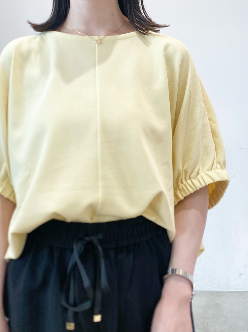 haruさんの「OPAQUE.CLIP｜ギャザードルマンスリーブトップス【UV／吸水速乾／洗濯機洗い可】」を使ったコーディネート