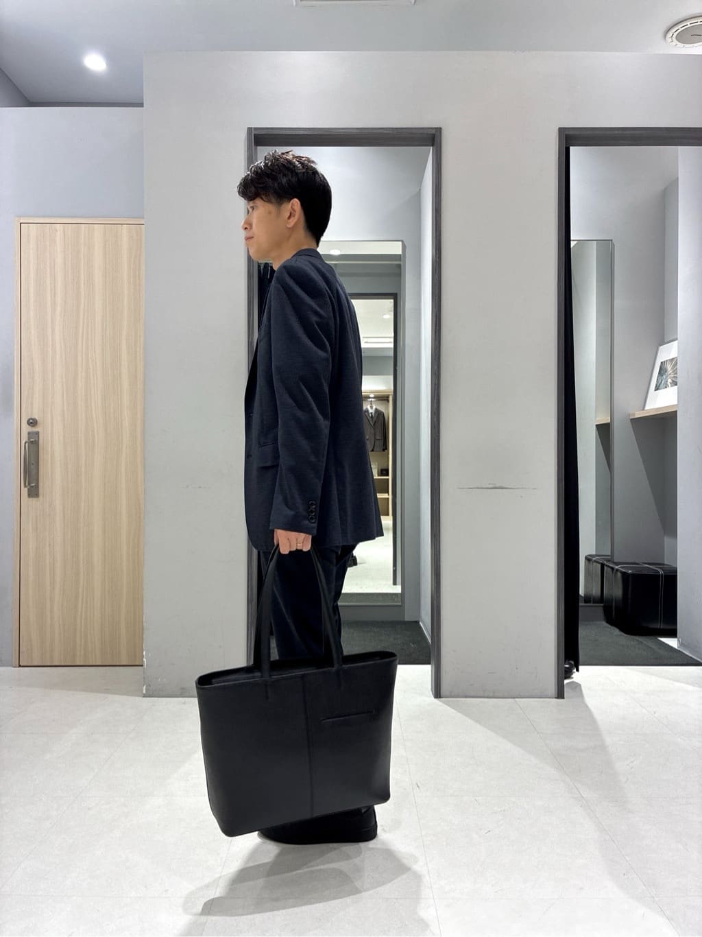 わいずみさんの「TAKEO KIKUCHI｜【None Of Stress】アクティブジャージ 千鳥 ジャケット」を使ったコーディネート