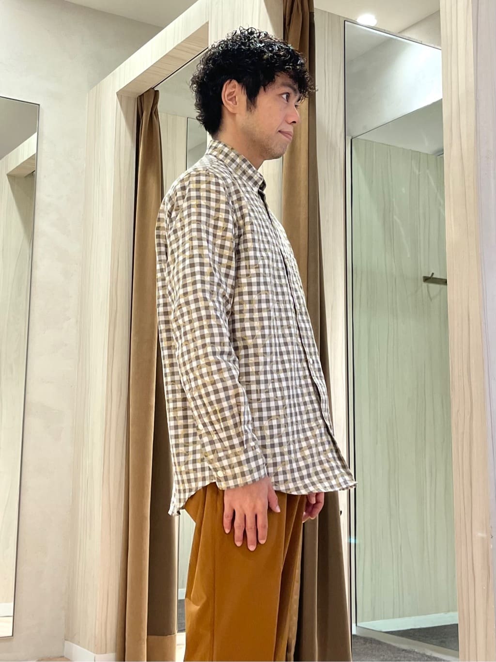 URAさんの「TAKEO KIKUCHI｜チェックボーラーガーゼシャツ」を使ったコーディネート
