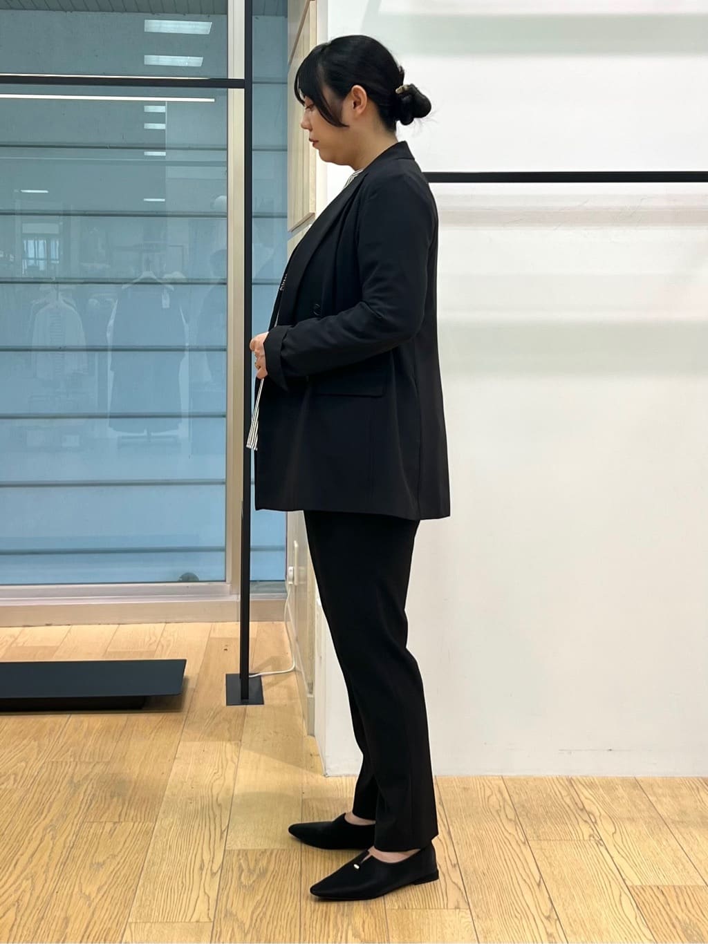 shimaさんの「INDIVI｜【軽く羽織れる！】ダブルジャケット」を使ったコーディネート