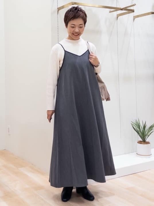 シュウコさんの「grove｜【毛玉軽減／洗える】ミニケーブルニット」を使ったコーディネート
