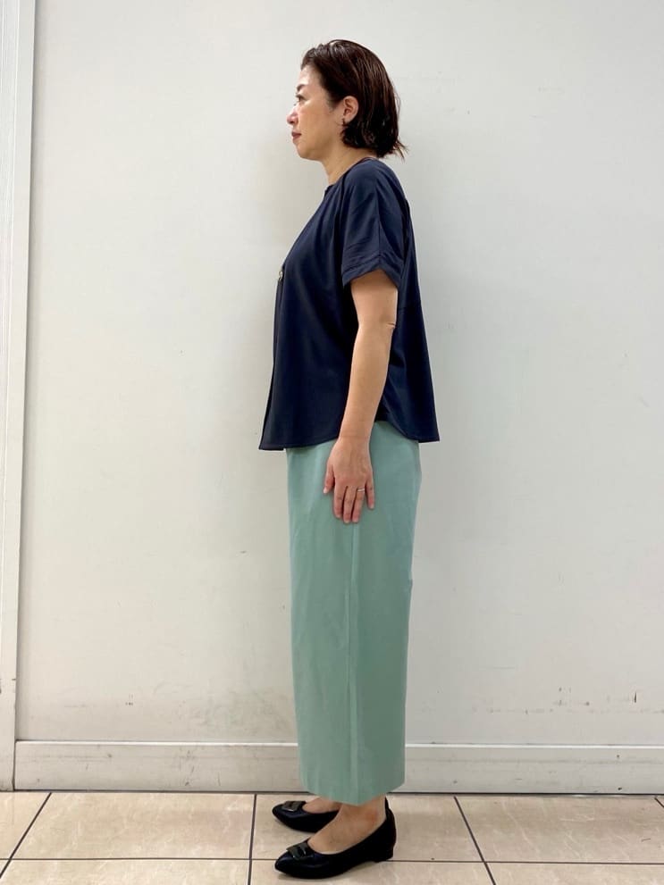 ksmさんの「Reflect｜【お腹・腰周りすっきり見え◎】ストレッチワイドクロップドパンツ」を使ったコーディネート