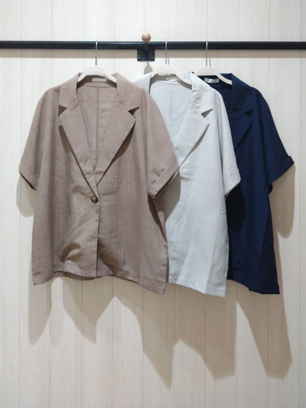 おとうふさんの「SHOO･LA･RUE｜【S-LL】さらりと着たい大人のための 麻調半袖ジャケット」を使ったコーディネート