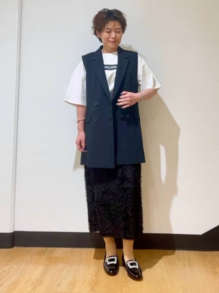 MAYUMIさんの「UNTITLED｜【セットアップ可/洗える】スラブテーラードカラージレ」を使ったコーディネート