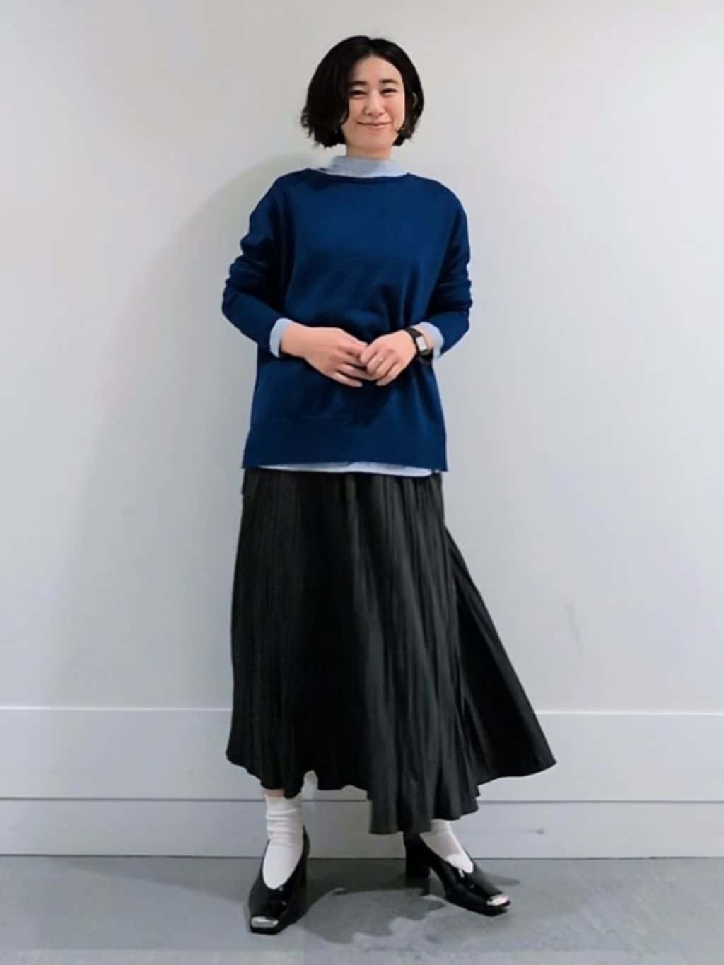 ミズタさんの「UNTITLED｜【8色展開/体型カバー】魅せるタイムレスニット」を使ったコーディネート