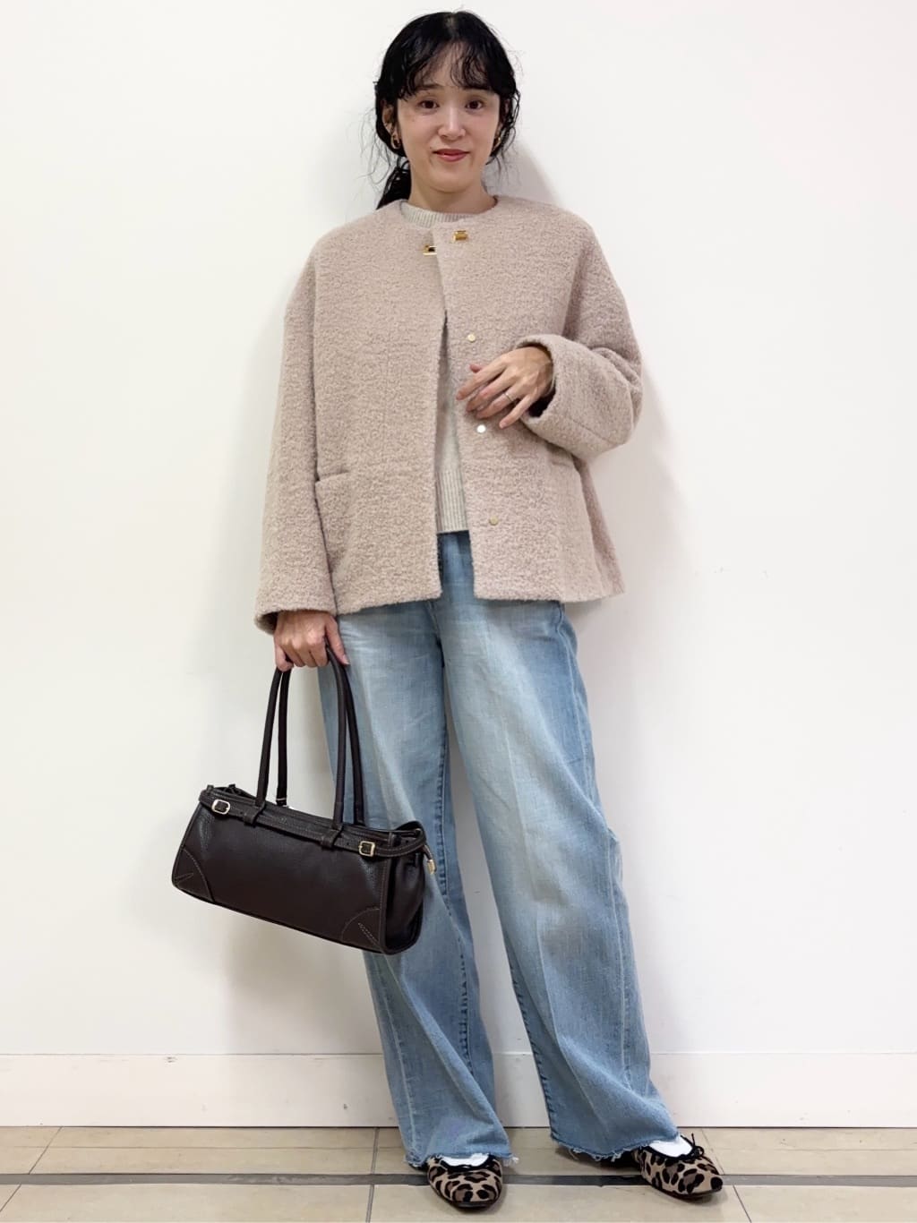 YOKOTAさんの「DRESSTERIOR｜◆ループヤーンショートジャケット」を使ったコーディネート