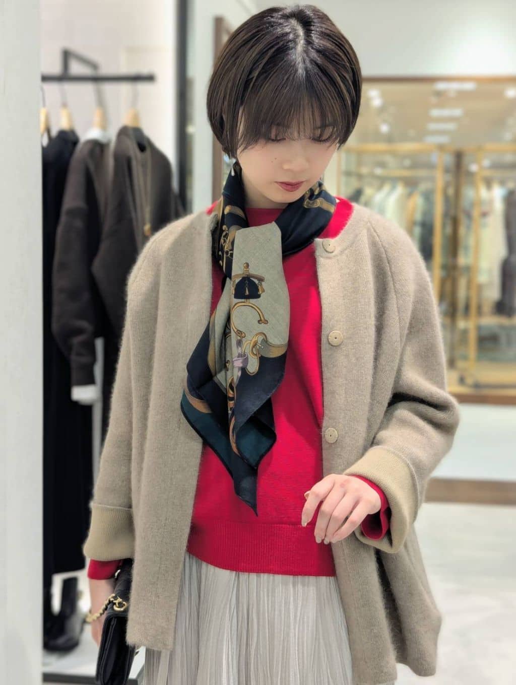 nonoさんの「UNTITLED｜【軽アウター/ミドル丈】ウールニットコーディガン」を使ったコーディネート