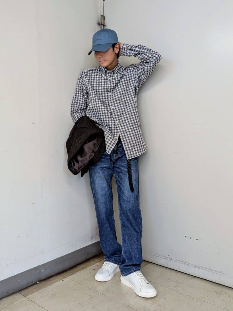 ryoさんの「TAKEO KIKUCHI｜【Sサイズ～】ラッセルメッシュ ジャケット」を使ったコーディネート