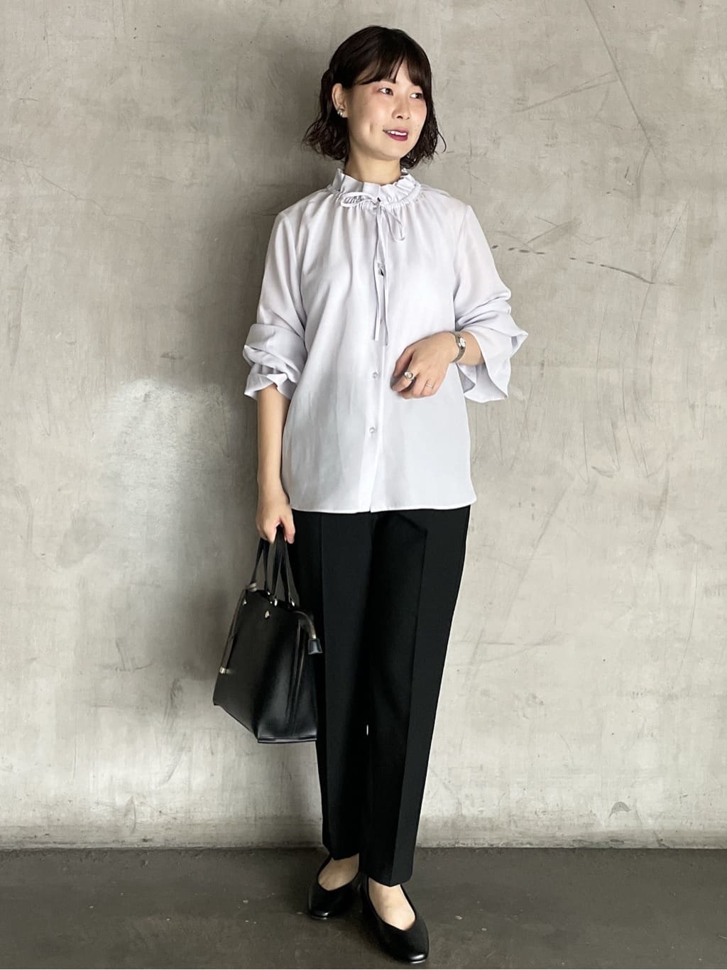 tomokoさんの「OPAQUE.CLIP｜フリルカラーブラウス【洗濯機OK】」を使ったコーディネート