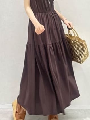 Miwaさんの「UNTITLED｜【ティアード/洗える】コットンロングワンピース」を使ったコーディネート