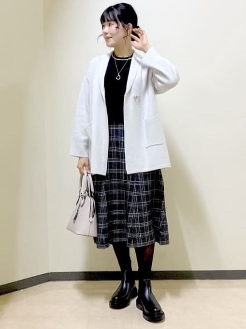  beni_gingerさんの「Reflect｜【ライトアウター／気軽な羽織に◎】オフボディカーディガン」を使ったコーディネート