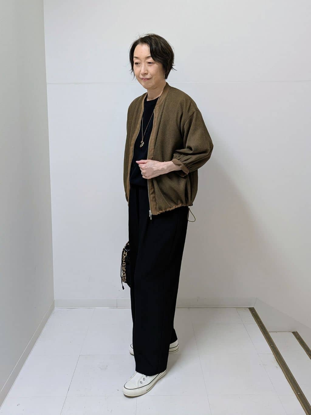Asaさんの「Dessin｜【360度可愛い/前後2WAY/洗える】ライトコットンヘンリーカットソー」を使ったコーディネート