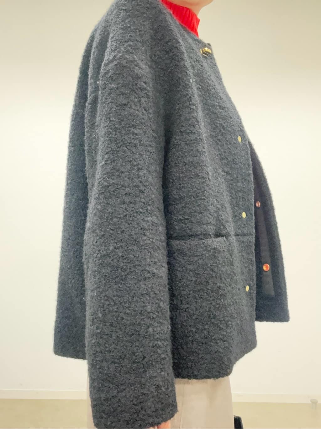 BUNさんの「DRESSTERIOR｜◆ループヤーンショートジャケット」を使ったコーディネート