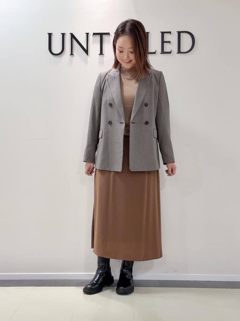 YUIさんの「UNTITLED｜【セットアップ可】ウールライク ダブルブレストジャケット」を使ったコーディネート