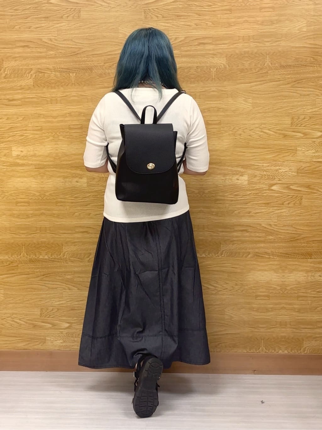 ぁむさんの「SHOO･LA･RUE｜【S-LL】女性らしさ漂うハートネック テレコ5分袖トップス」を使ったコーディネート