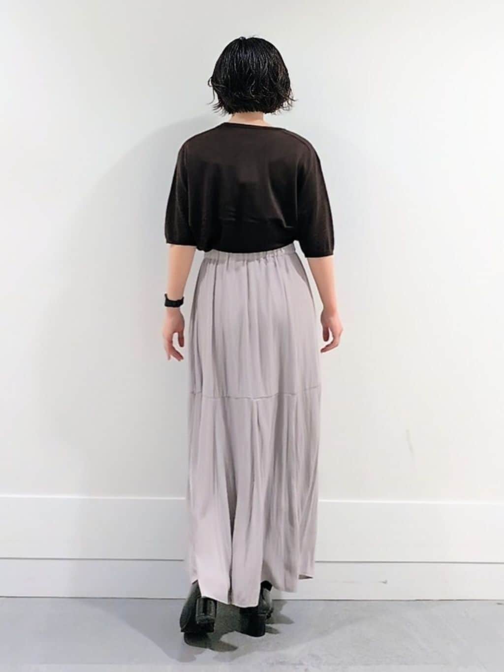 ミズタさんの「UNTITLED｜【アンサンブル可/六分袖/洗える】ウールシルクニット」を使ったコーディネート