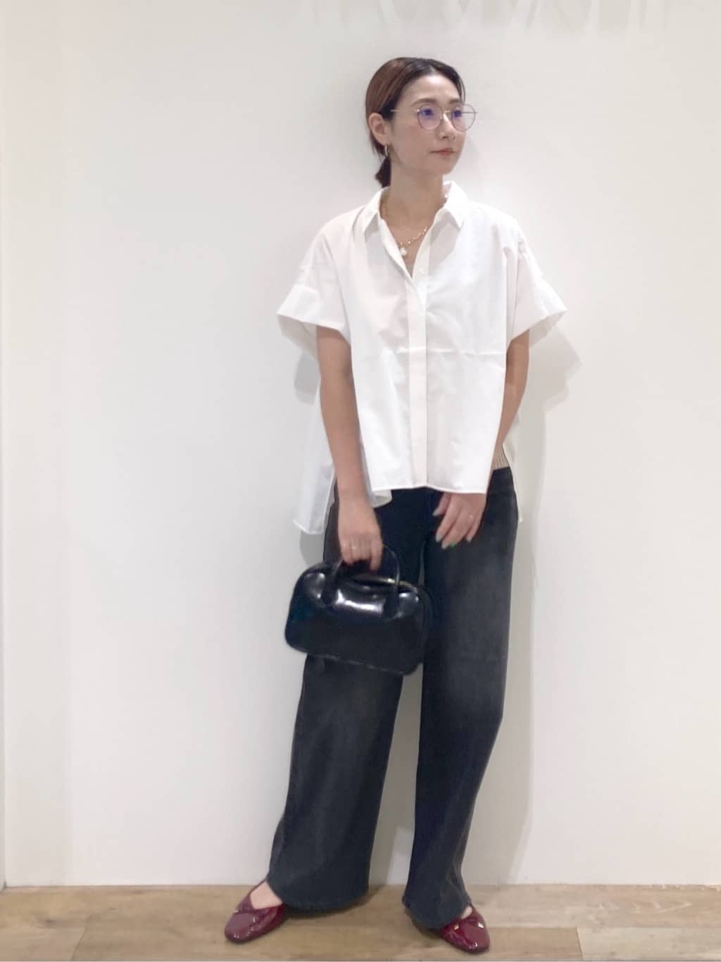 たけねぇさんの「OPAQUE.CLIP｜ストレッチバギーデニム【洗濯機洗い可】《SS～LL》」を使ったコーディネート