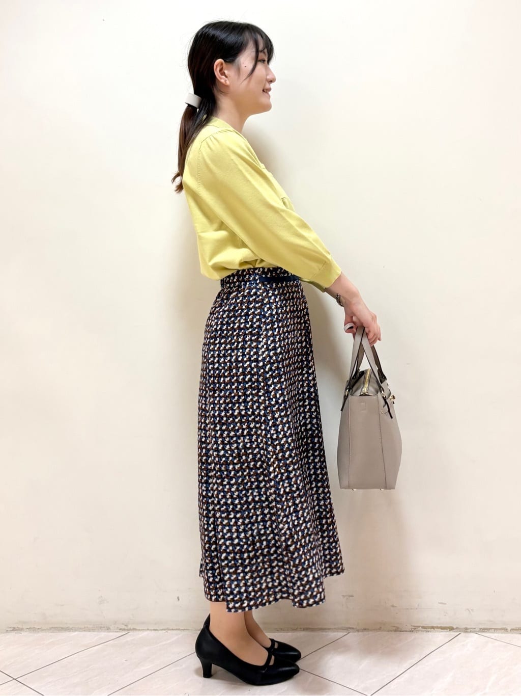 mikiさんの「Reflect｜【透けにくい◎】衿付き七分袖ニット」を使ったコーディネート