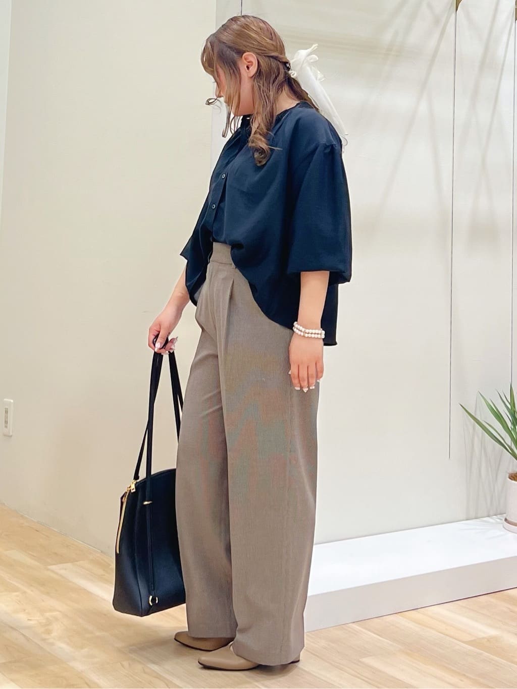 みことさんの「grove｜【洗える】毎日履きたいチェックワイドパンツ」を使ったコーディネート