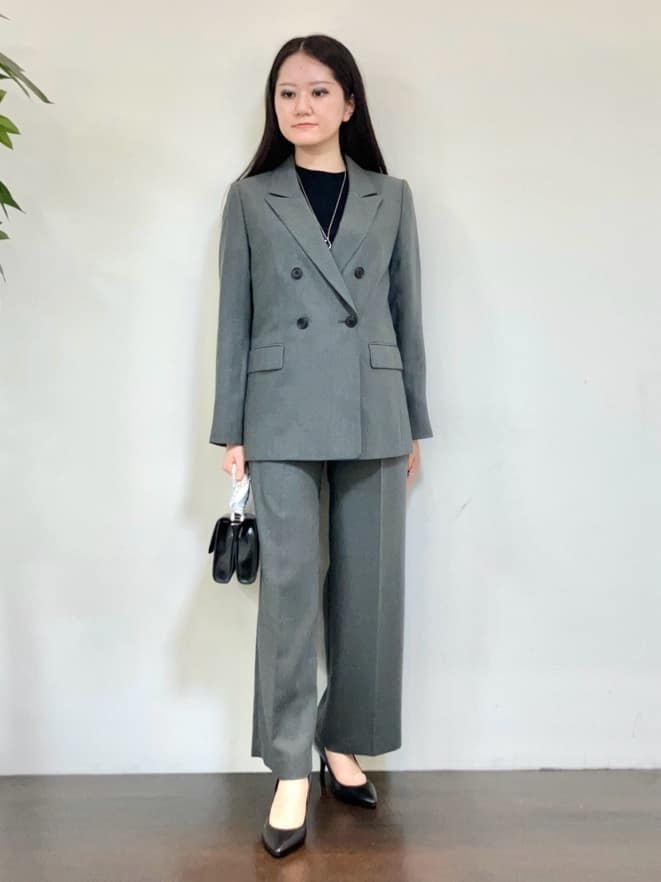 カレンさんの「UNTITLED｜【セットアップ可】ウールライク ダブルブレストジャケット」を使ったコーディネート