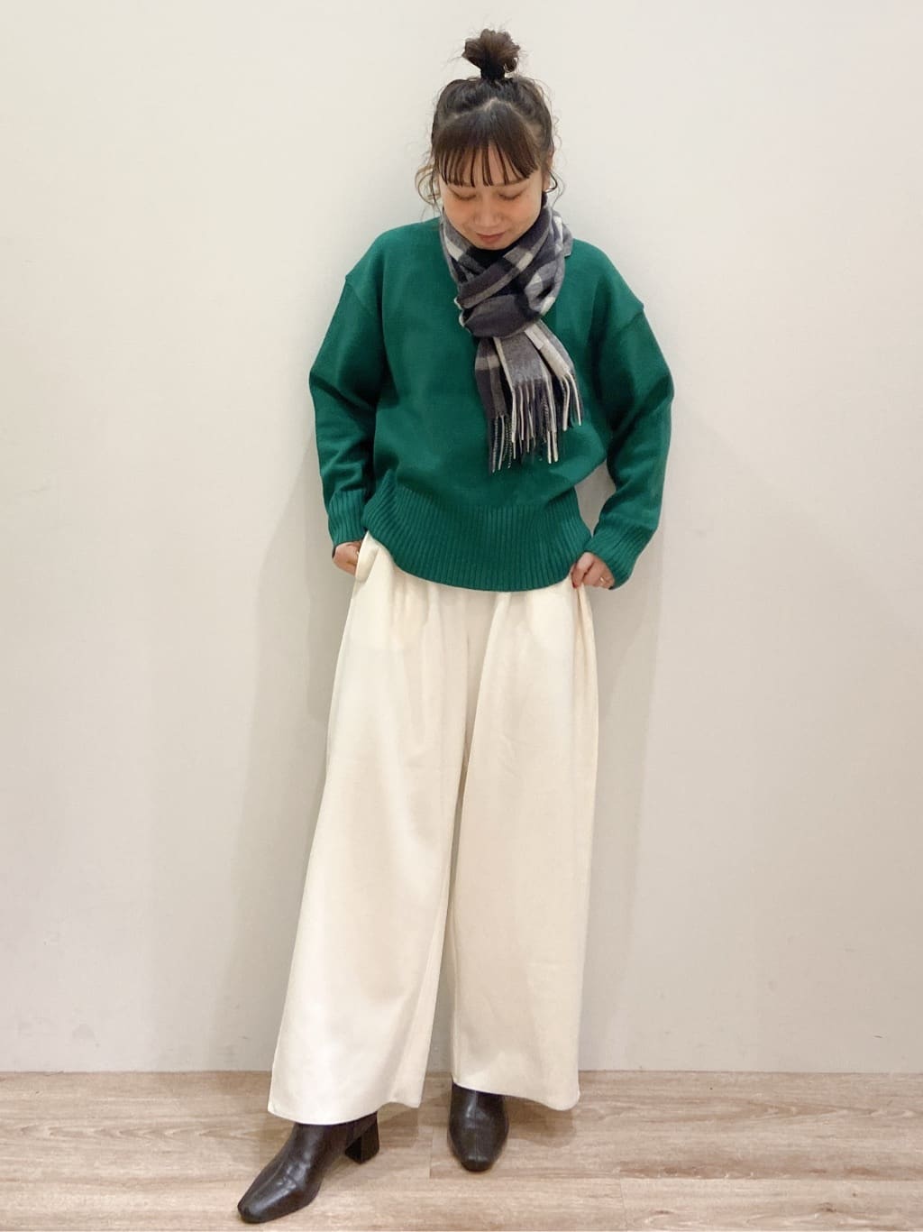 risayanさんの「OPAQUE.CLIP｜イージーワイドパンツ【洗濯機OK】」を使ったコーディネート