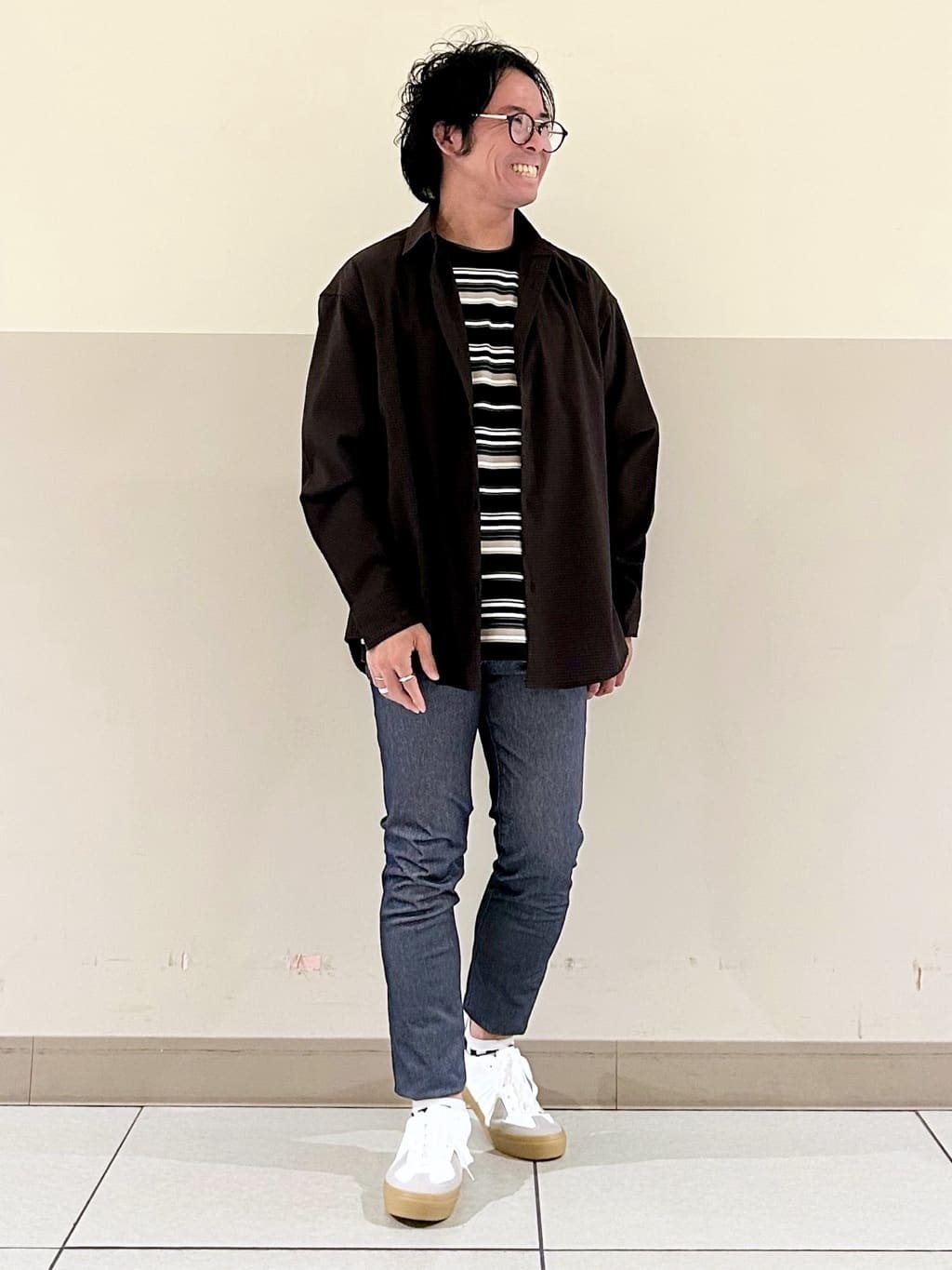 KENJI Iさんの「THE SHOP TK｜マルチボーダープルオーバー S／S」を使ったコーディネート