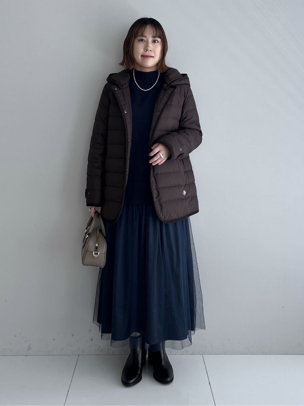Hirokaさんの「Dessin｜【撥水・2WAY】ミュラーダウンコートミドル丈」を使ったコーディネート