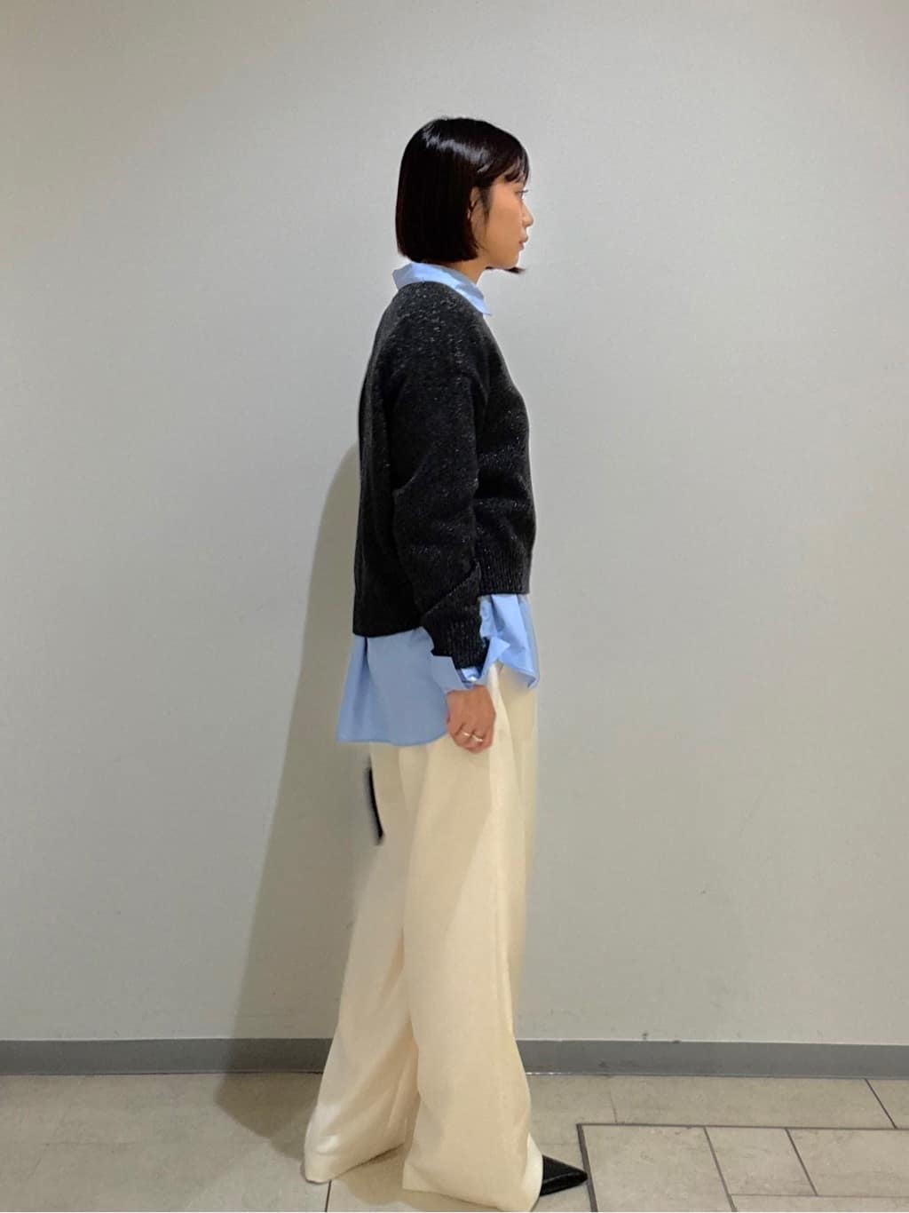 Itoさんの「UNTITLED｜【洗える/ワイド/ウエストゴム】ストレッチドロストパンツ」を使ったコーディネート