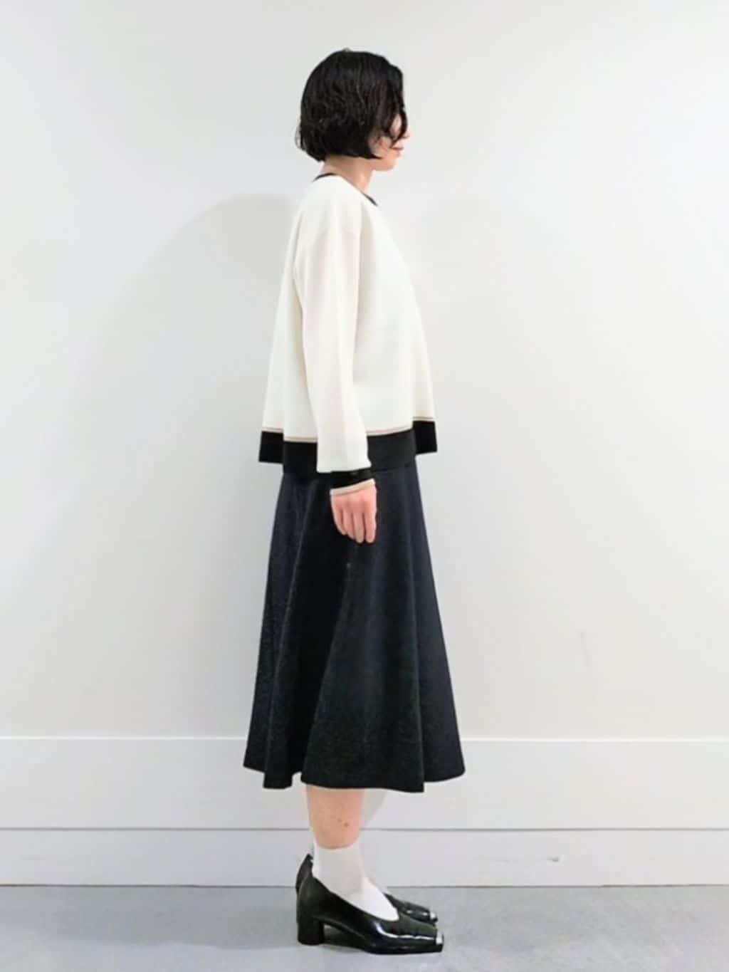 ミズタさんの「UNTITLED｜【アンサンブル可/洗える】ウールミラノリブニット」を使ったコーディネート